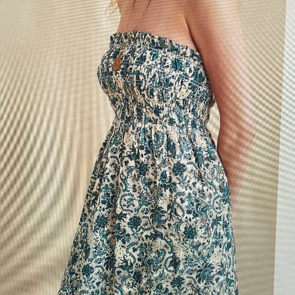 Faherty Maxi Dress - Blue Margarita - Smocked